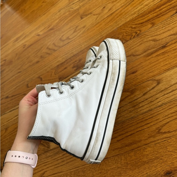 White leather converse - Women’s 10.5 - Picture 13 of 14